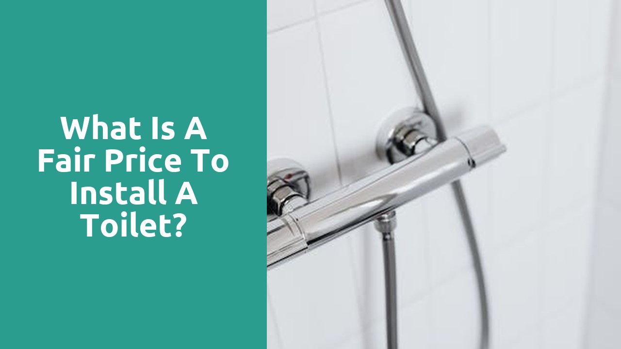 What is a fair price to install a toilet?